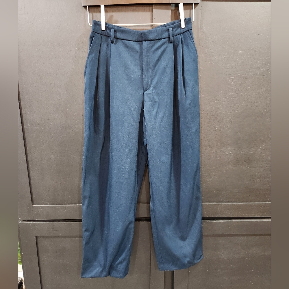 Navy Wool Trousers